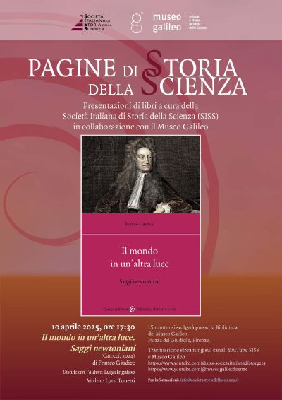 Pagine di Storia della Scienza - 10 aprile 2025
