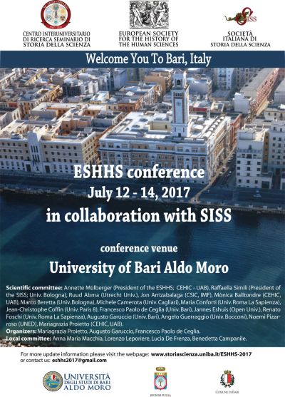 Convegno ESHS with the participation of SISS - Bari 2017